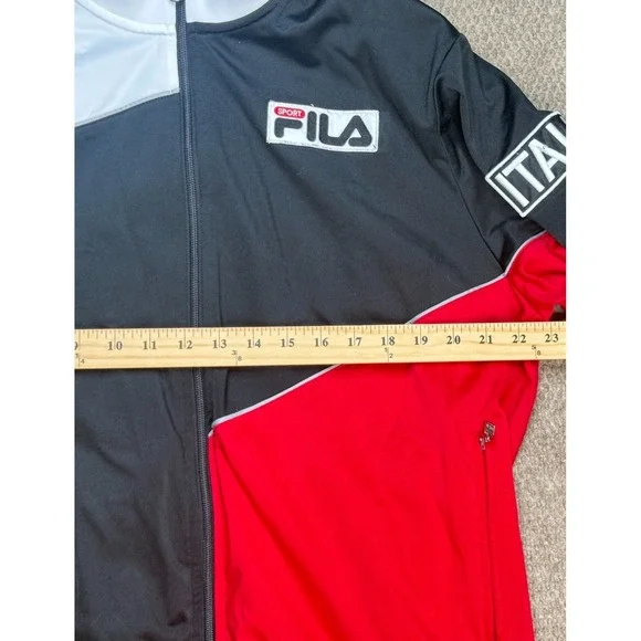 Fila Sport Italia Men's Full Zip Long Sleeve Track Jacket Size Large - Picture 8 of 9